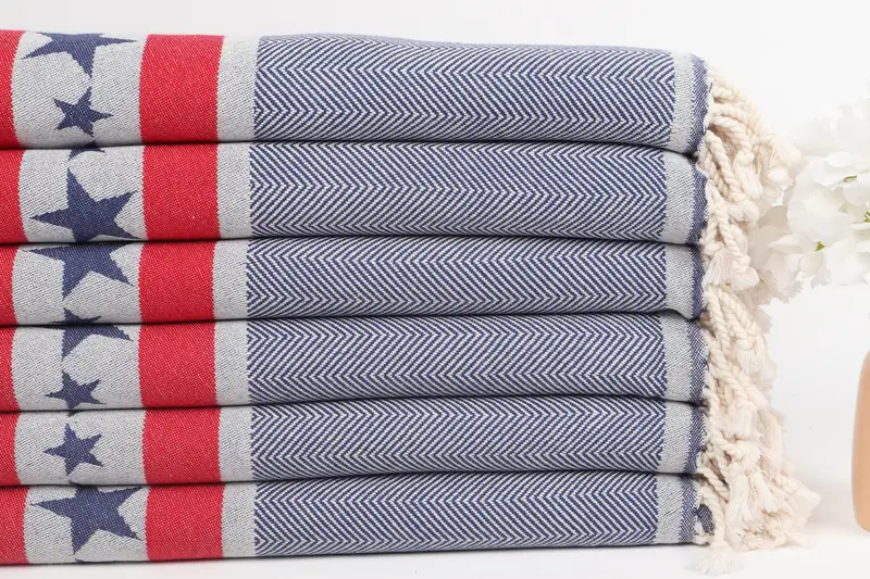 Personalized Wedding Gift For Couple, Bridesmaid Gift, 68x36 Cotton Striped Towel, Travel towel, Beach Towel Gift, Embroidered Beach Towel - 4