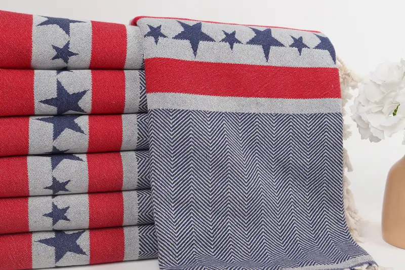 Personalized Wedding Gift For Couple, Bridesmaid Gift, 68x36 Cotton Striped Towel, Travel towel, Beach Towel Gift, Embroidered Beach Towel - 3