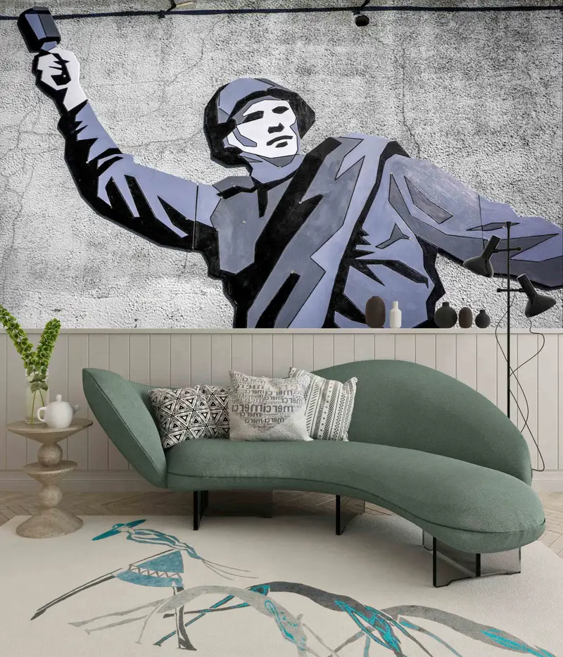 Banksy Wall Mural, Paper Cutting Art, Paper Craft, Solider Graffiti Painting, Stick On Wallpaper Art Deco, Banksy Wallpaper, Man Cave Decor, - 8