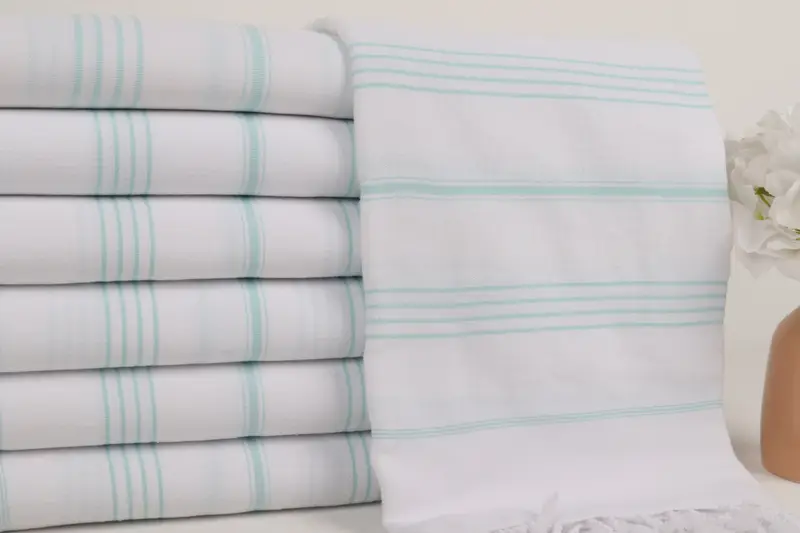 Turkish hand towel, Hammam towel, Handwoven Turkish Towel, Cotton towel, 70x40 Cotton Striped Towel, Housewarming Gift, Gym Towel, Gift Boxes Towel - 2