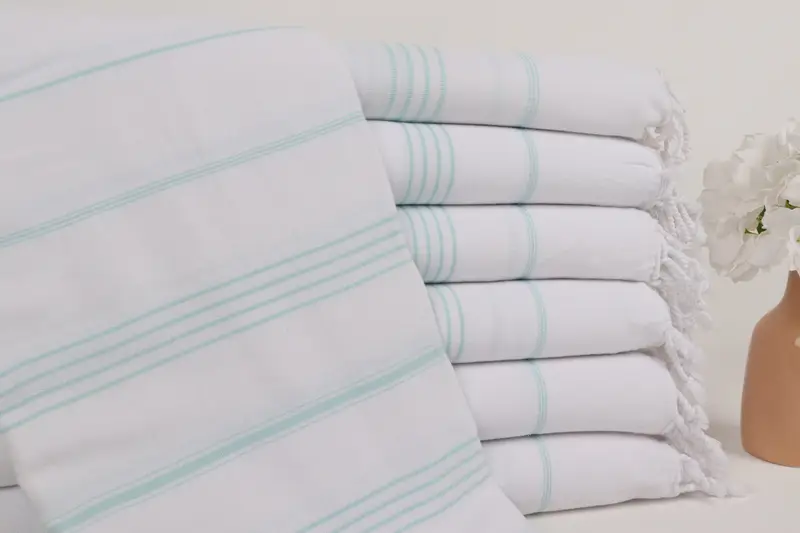 Turkish hand towel, Hammam towel, Handwoven Turkish Towel, Cotton towel, 70x40 Cotton Striped Towel, Housewarming Gift, Gym Towel, Gift Boxes Towel - 1