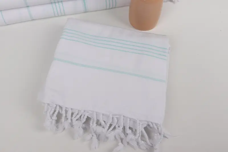 Turkish hand towel, Hammam towel, Handwoven Turkish Towel, Cotton towel, 70x40 Cotton Striped Towel, Housewarming Gift, Gym Towel, Gift Boxes Towel - 5