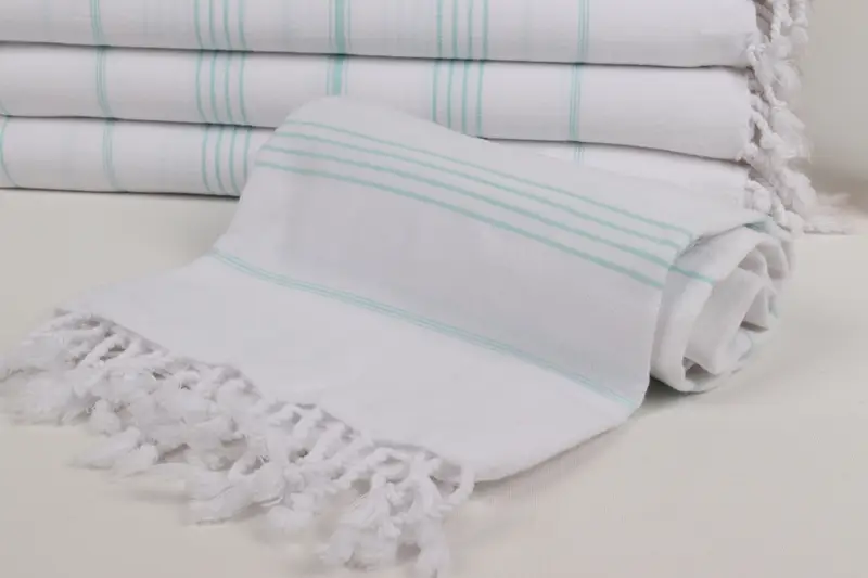 Turkish hand towel, Hammam towel, Handwoven Turkish Towel, Cotton towel, 70x40 Cotton Striped Towel, Housewarming Gift, Gym Towel, Gift Boxes Towel - 4