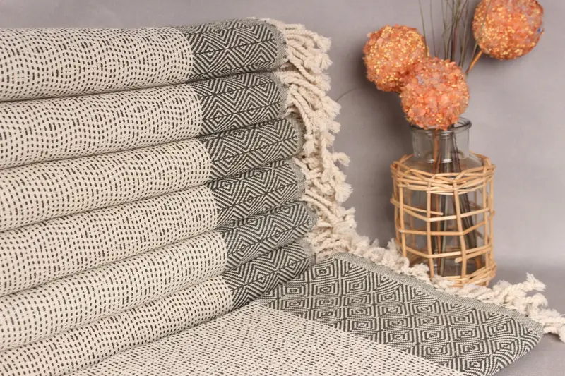 Wedding Favor Khaki Green Cotton Towel Bath, 40x71 Inches