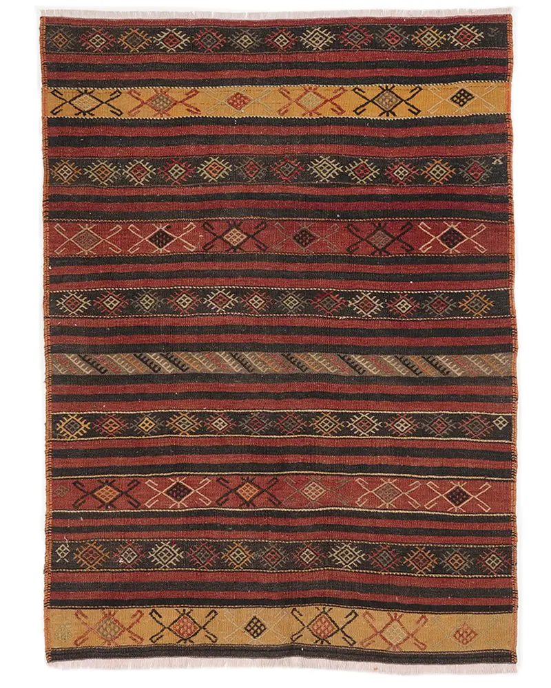 Canlı 4,4x5,8 ft Halı, Çiçek ve Paisley Tasarımı