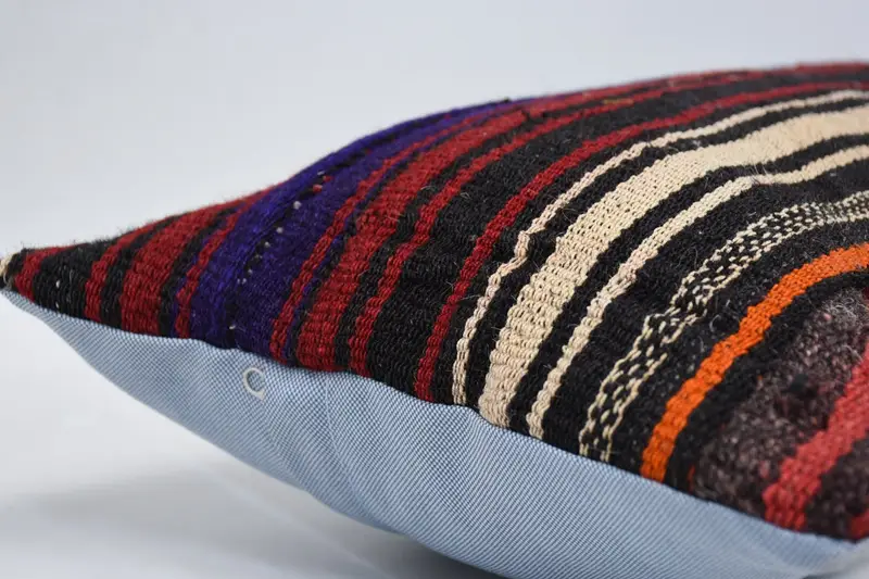 Kilim Cushion Sham, 12x36 Red Cushion, Outdoor Cushion Case, Bolster Pillow Cover, Handmade Kilim Cushion, Kilim Pillow, Pillow Cover - 5