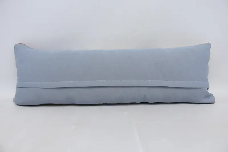 Kilim Cushion Sham, 12x36 Red Cushion, Outdoor Cushion Case, Bolster Pillow Cover, Handmade Kilim Cushion, Kilim Pillow, Pillow Cover - 6