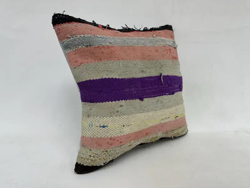 Pillow for Sofa, Pattern Throw Pillow Cover, Kilim Cushion Sham, 20x20 Purple Pillow Case, Chair Cushion, Pillow Sham, Antique Pillows - 3