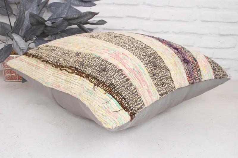 Pet Pillow Case, Pillow for Couch, Pillow Cover, Comfy Throw Pillow, 20x20 Beige Cushion Cover, Boho Pillow, Kilim Pillow Cover, Car Cushion - 6