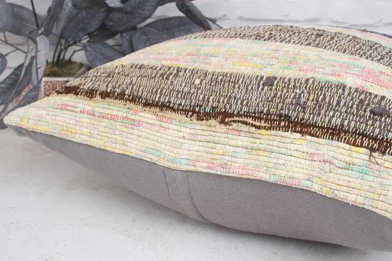 Pet Pillow Case, Pillow for Couch, Pillow Cover, Comfy Throw Pillow, 20x20 Beige Cushion Cover, Boho Pillow, Kilim Pillow Cover, Car Cushion - 7