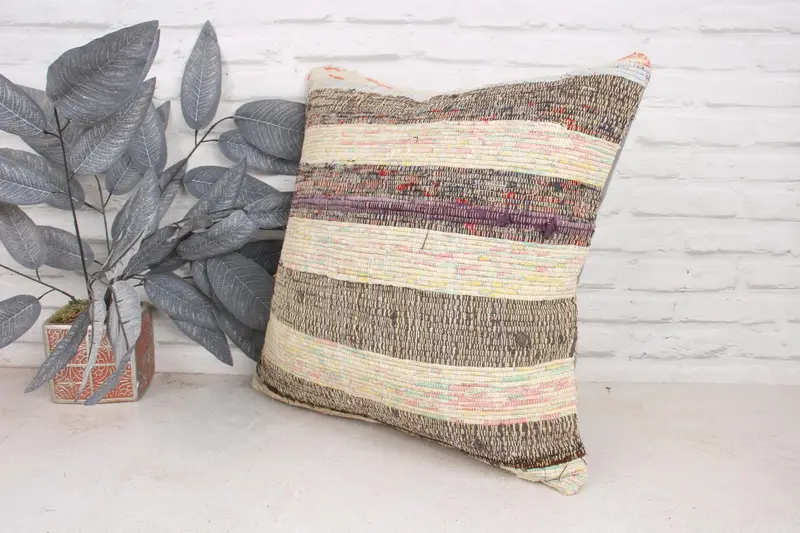 Pet Pillow Case, Pillow for Couch, Pillow Cover, Comfy Throw Pillow, 20x20 Beige Cushion Cover, Boho Pillow, Kilim Pillow Cover, Car Cushion - 4