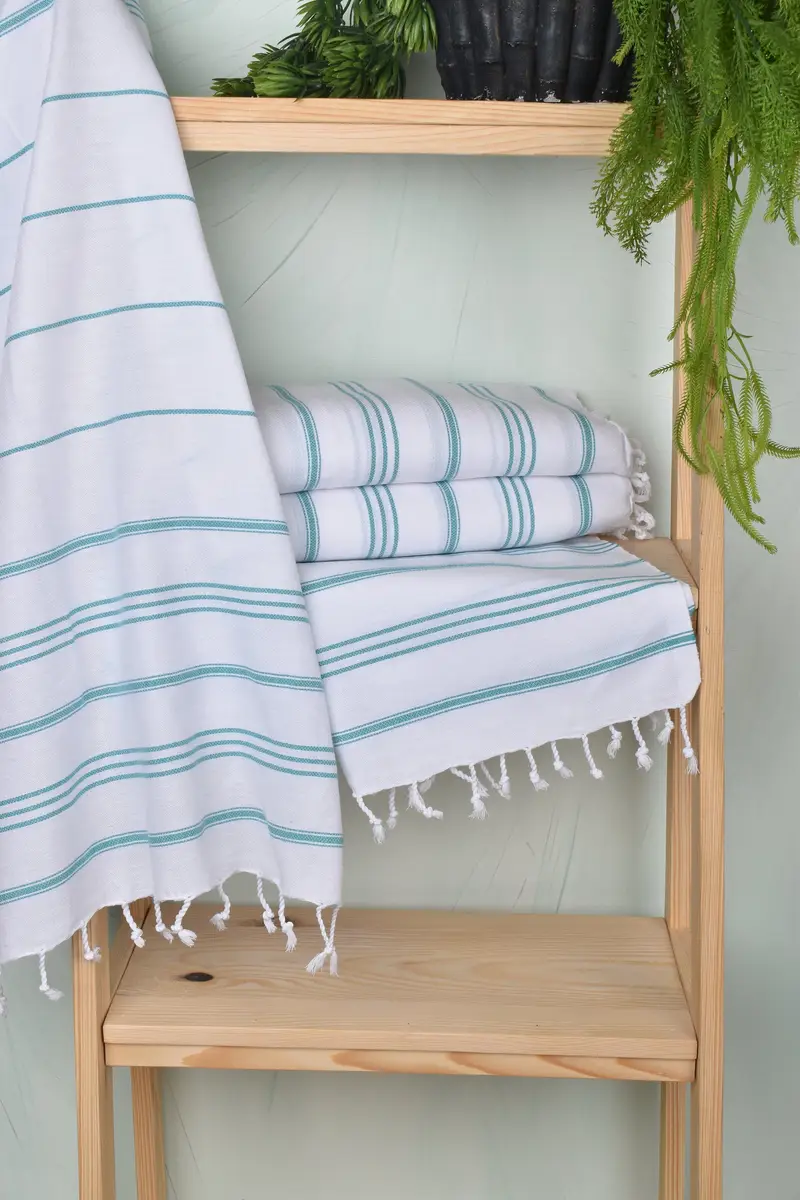 40x24 Cotton Striped Towel, Monogram Kitchen Towel, Monogrammed Hand Towel, Personalized Gifts, Home Decor Gifts, Personalized Gift For Him - 6