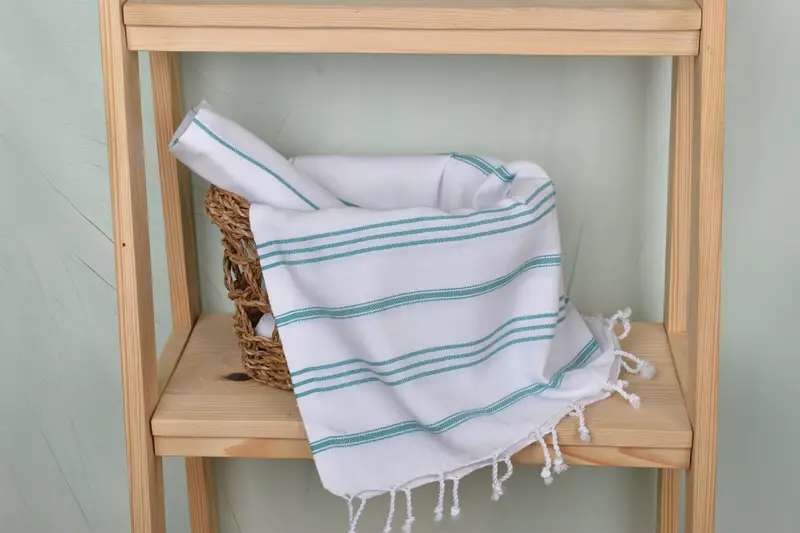 40x24 Cotton Striped Towel, Monogram Kitchen Towel, Monogrammed Hand Towel, Personalized Gifts, Home Decor Gifts, Personalized Gift For Him - 4