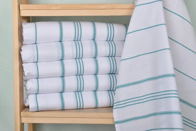 40x24 Cotton Striped Towel, Monogram Kitchen Towel, Monogrammed Hand Towel, Personalized Gifts, Home Decor Gifts, Personalized Gift For Him - 2