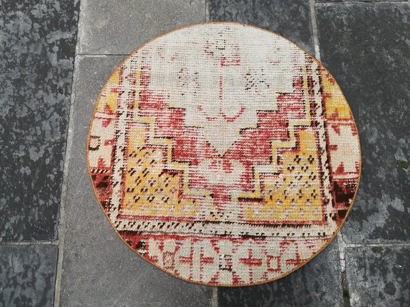 Alfombra Oriental Roja 7x7m Decoración Elegante