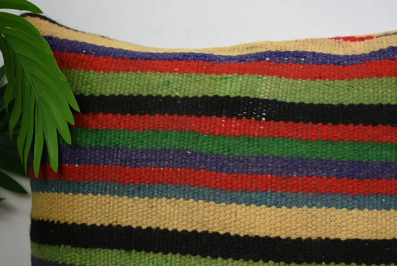 Ethnical Kilim Rug Pillow, 18x18 Red Cushion Cover, Tribal Cushion, Turkish Rugs Cushion, Kilim Pillow, Cushion, Pillow for Couch - 3