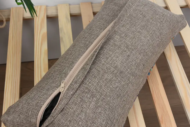 Pillow Sham, Kilim Pillow Cover, Handmade Kilim Cushion, Sofa Bolster Pillow Cover, Custom Cushion Cover, Kilim Cushion Sham, 12x24 Blue Pillow Sham - 8