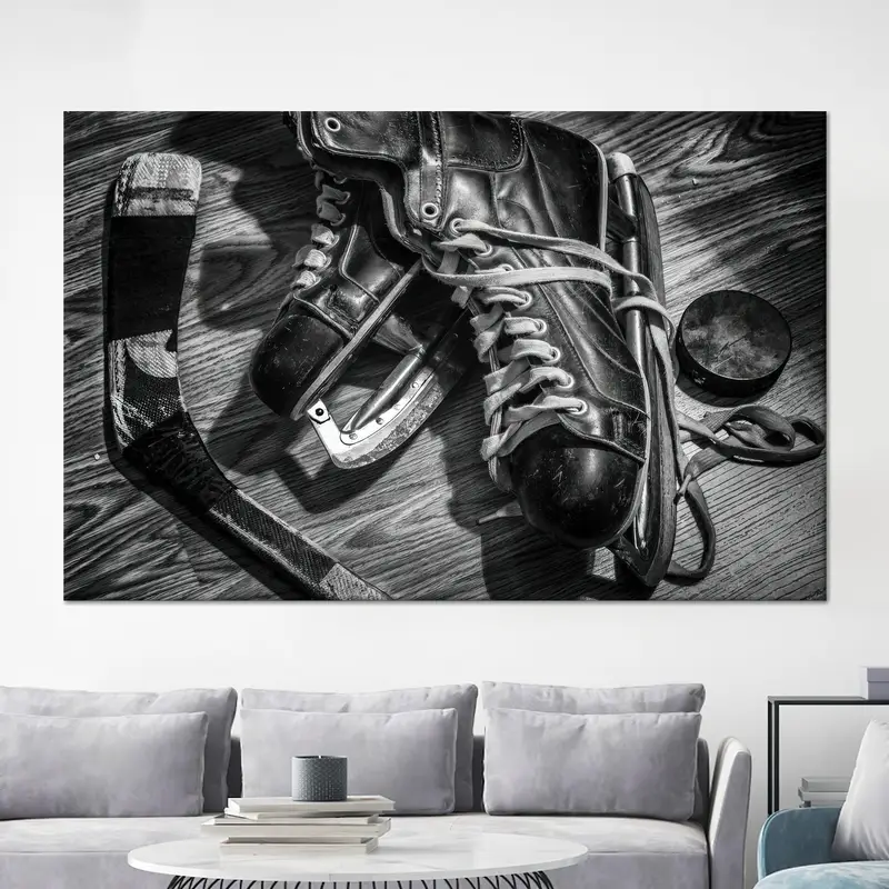 Eleganter Hockey-Leinwanddruck: Einzigartiges Bürogeschenk für Ihn