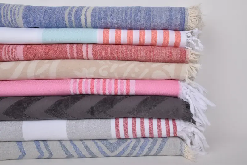 Personalized Beach Towel, Bridal Shower Gifts, 70x40 Cotton Set of 8 Towel, Peshtemal Towel, Custom Wedding Towel, Best Friend Gift, Summer Gift - 2