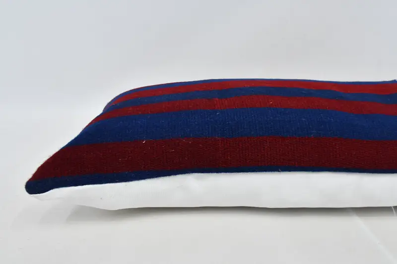 Vintage Kilim Pillow, Yoga Pillow Case, Ethnical Kilim Rug Pillow, 16x48 Red Pillow Sham, Pillow Case, Turkish Kilim Pillow - 6