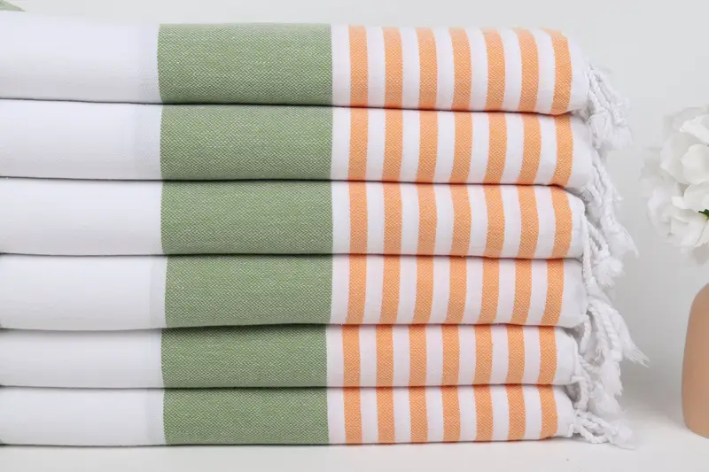 Turkish Towel Set, Personalized Beach Towel, 70x40 Cotton Striped Towel, Quick-Dry Beach Towel, House Warming Gift, Absorbent Turkish towel - 3
