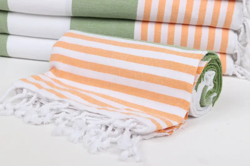 Turkish Towel Set, Personalized Beach Towel, 70x40 Cotton Striped Towel, Quick-Dry Beach Towel, House Warming Gift, Absorbent Turkish towel - 4
