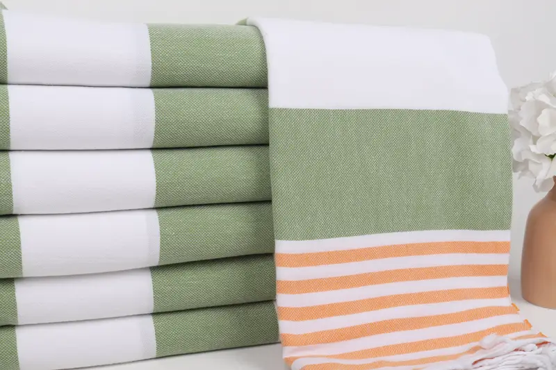 Turkish Towel Set, Personalized Beach Towel, 70x40 Cotton Striped Towel, Quick-Dry Beach Towel, House Warming Gift, Absorbent Turkish towel - 2
