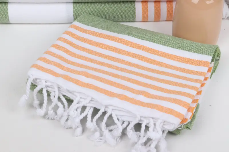 Turkish Towel Set, Personalized Beach Towel, 70x40 Cotton Striped Towel, Quick-Dry Beach Towel, House Warming Gift, Absorbent Turkish towel - 5
