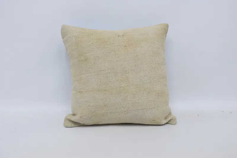 Throw Gift Pillow Cover, Beige 18x18 inch Pillow, Kids Room Cushion Case - 1