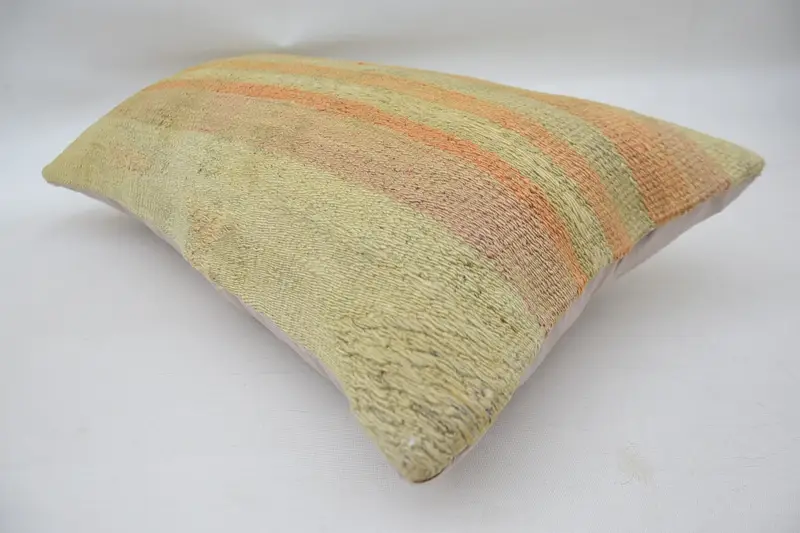 Southwestern Pillow Case, Turkish Kilim Pillow, 12x24 Beige Pillow Case, Gift Pillow, Sofa Bolster Pillow Sham, Interior Designer Pillow, Pillow - 6