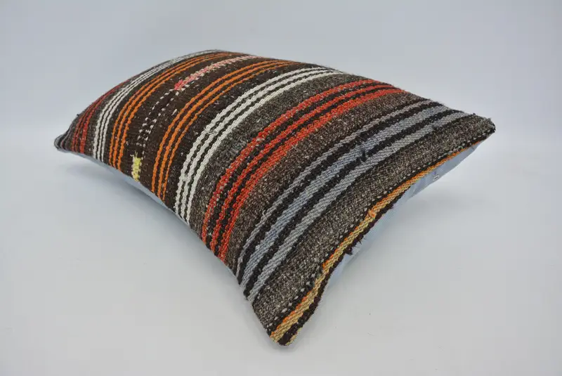 Pillow Case, Boho Pillow Sham Cover, Outdoor Pillow Cover, Boho Throw Pillow, Gift Pillow, Vintage Pillow, 16x24 Brown Pillow - 6
