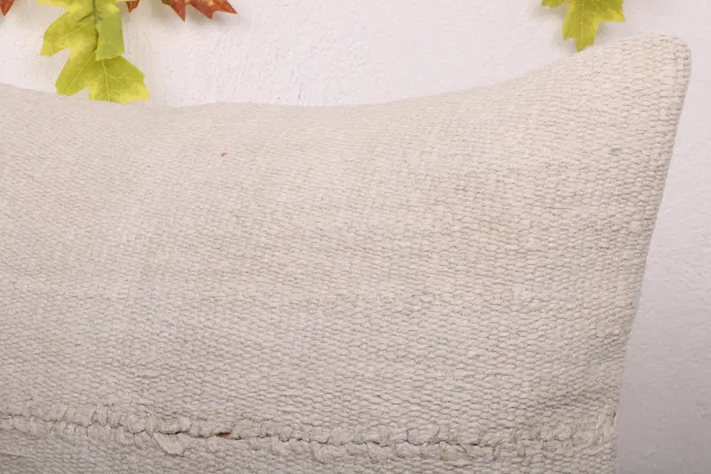 Outdoor Pillow Sham, Anatolian Cushion, Gift Pillow, Pillow Case, Kilim Pillow Cover, 16x24 White Pillow Sham, Authentic Cushion, Kilim Pillow - 5