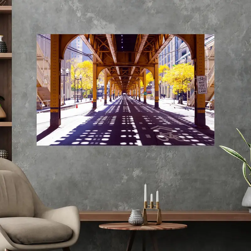 Elegant Chicago Cityscape Printed Glass for Modern Offices