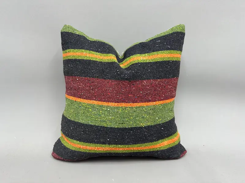Interior Designer Pillow, Chair Pillow, Vintage Pillow, 18x18 Green Cushion, Boho Pillow, Retro Throw Cushion, Customized Cushion Case, Pillow - 1