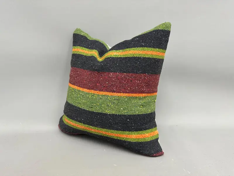 Interior Designer Pillow, Chair Pillow, Vintage Pillow, 18x18 Green Cushion, Boho Pillow, Retro Throw Cushion, Customized Cushion Case, Pillow - 3