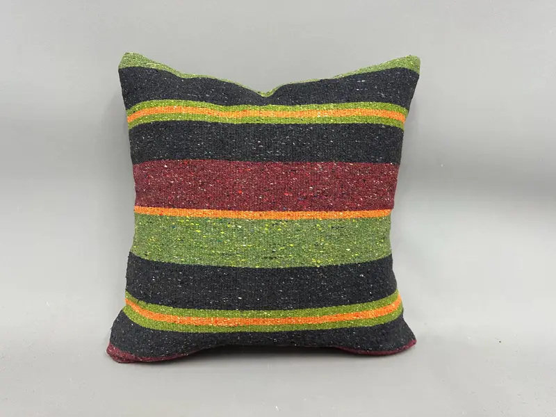 Interior Designer Pillow, Chair Pillow, Vintage Pillow, 18x18 Green Cushion, Boho Pillow, Retro Throw Cushion, Customized Cushion Case, Pillow - 4