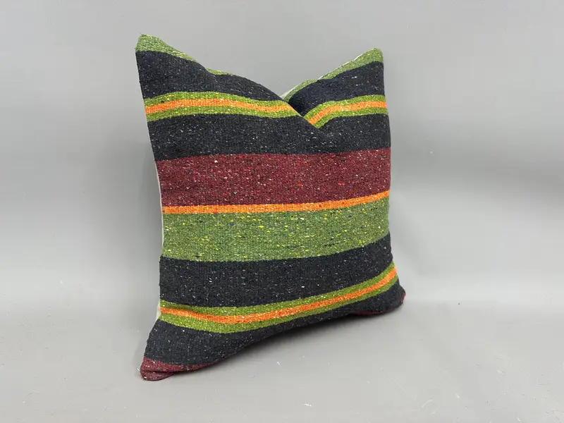 Interior Designer Pillow, Chair Pillow, Vintage Pillow, 18x18 Green Cushion, Boho Pillow, Retro Throw Cushion, Customized Cushion Case, Pillow - 2
