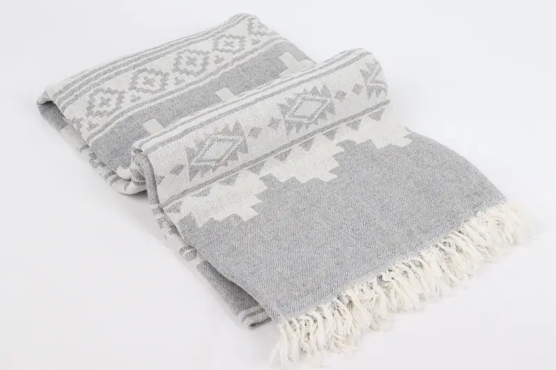 Handwoven Turkish bath towel, Handmade Gift, 70x36 Cotton Aztec Towel, Bachelor Party Favors, Gym Towel, Absorbent towel, Turkish beach towel - 7