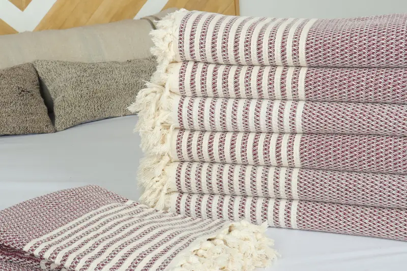 Bachelor Party Gifts, Wedding Hand Made Gift, Throw Blanket, Wedding Favors, Custom Shower Curtain, 90x70 Cotton Striped Towel, Bridal Shower Gift - 3