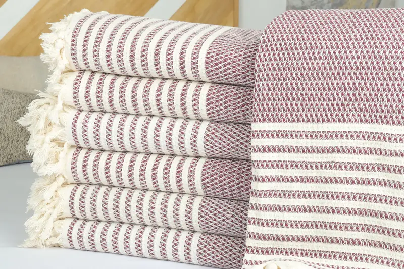 Bachelor Party Gifts, Wedding Hand Made Gift, Throw Blanket, Wedding Favors, Custom Shower Curtain, 90x70 Cotton Striped Towel, Bridal Shower Gift - 2
