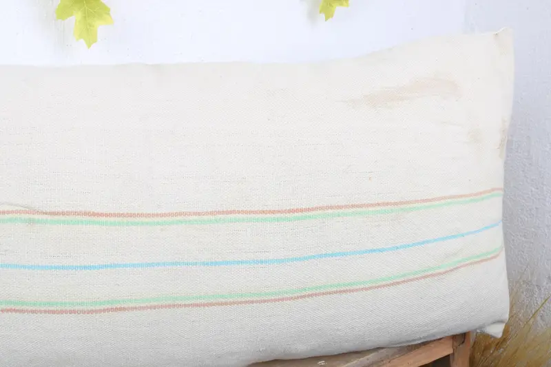 Cushion Cover, 16x36 White Pillow Sham, Ethnical Kilim Rug Pillow, Sustainable Pillow Case, Authentic Pillow Sham, Pillow for Sofa, Vintage Pillow - 5