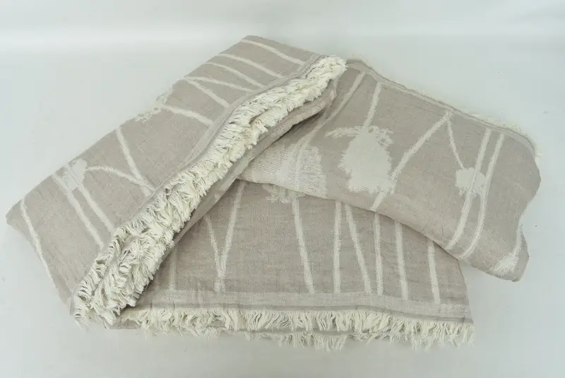 Bridal Party Gifts, Beach Theme Wedding Gift, Throw Blanket Couch, Decorative Blanket, Woven Throw Blanket, 92x84 Cotton Floral Design Towel - 8