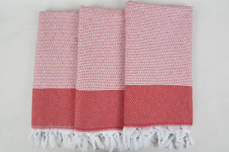 Gift For Mom, Thin and lightweight Turkish peshtemal, Home Decor Gifts, 70x40 Cotton Diamond Towel, Turkish Towel USA, Fouta towel, Organic Towel - 3