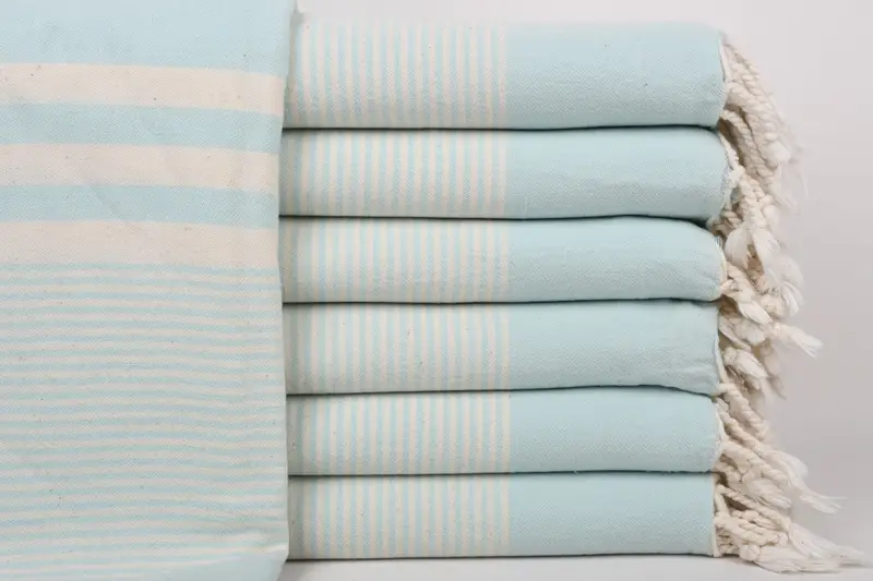 カスタムトルコタオル刺繍オーガニックコットンベージュ、40x71インチ - 1