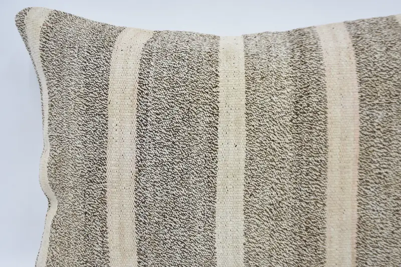 Kilim Pillow, Bolster Pillow Case, Cushion Case, 20x28 Brown Cushion, Kilim Cushion Sham, Home Decor Pillow, Decorative Bolster Pillow Case - 2