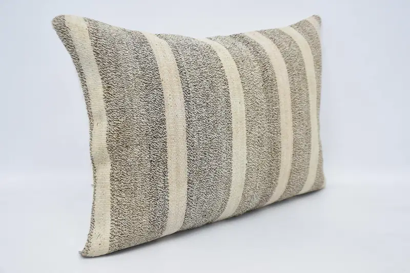 Kilim Pillow, Bolster Pillow Case, Cushion Case, 20x28 Brown Cushion, Kilim Cushion Sham, Home Decor Pillow, Decorative Bolster Pillow Case - 3
