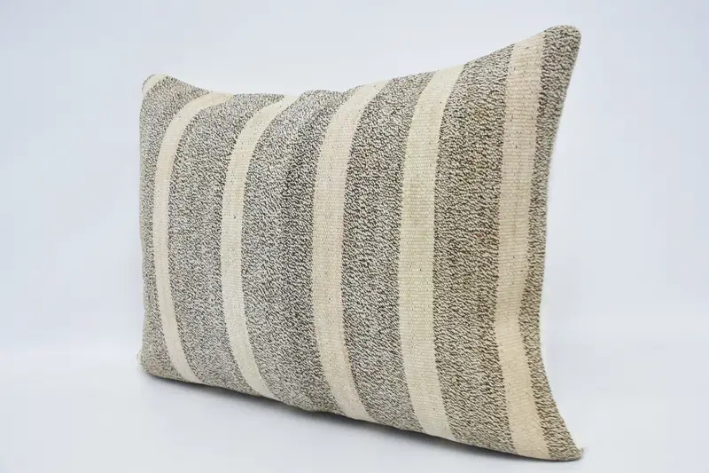 Kilim Pillow, Bolster Pillow Case, Cushion Case, 20x28 Brown Cushion, Kilim Cushion Sham, Home Decor Pillow, Decorative Bolster Pillow Case - 4
