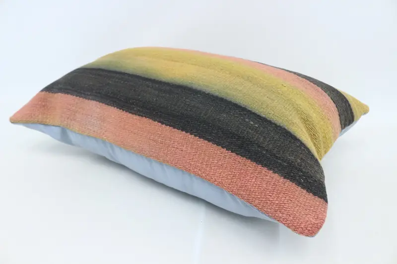 Kilim Pillow, Bright Cushion, Antique Pillows, 20x28 Yellow Cushion Case, Pillow Sham, Kilim Pillow Cover, Personalized Gift Pillow Cushion Case - 6