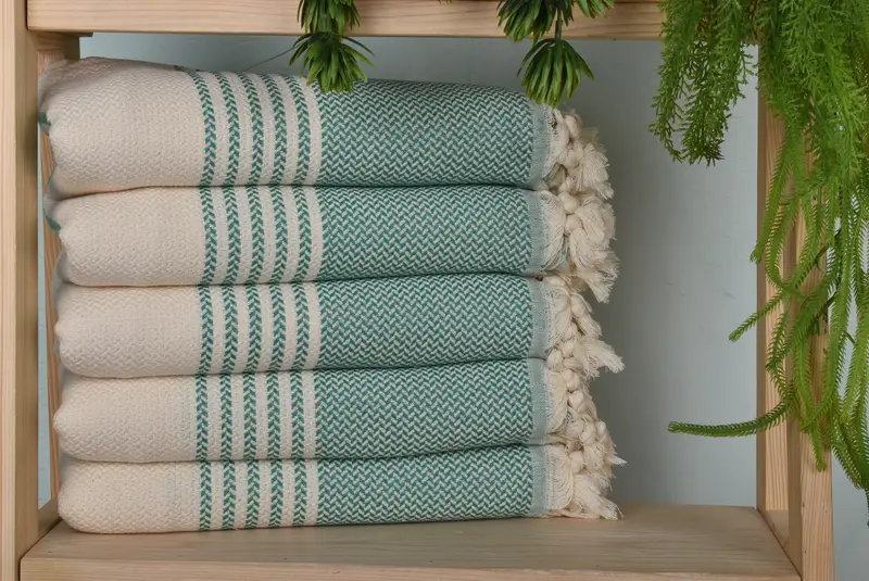 Xmas Gifts, Lightweight quick-dry peshtemal towel for travel, Soft towel, Turkish hand towel, 70x40 Cotton Striped Towel, Monogram Beach Towel - 1
