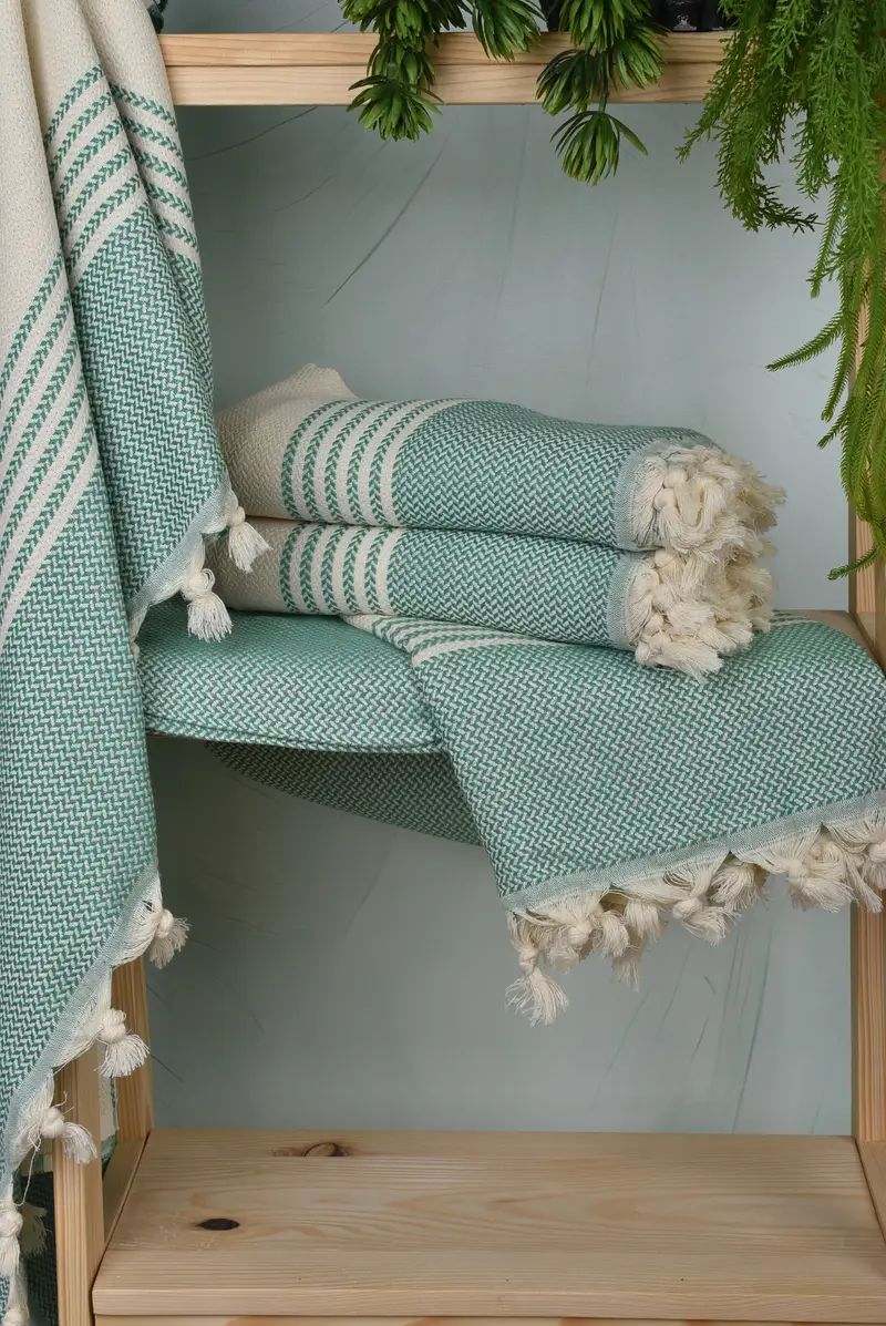Xmas Gifts, Lightweight quick-dry peshtemal towel for travel, Soft towel, Turkish hand towel, 70x40 Cotton Striped Towel, Monogram Beach Towel - 6